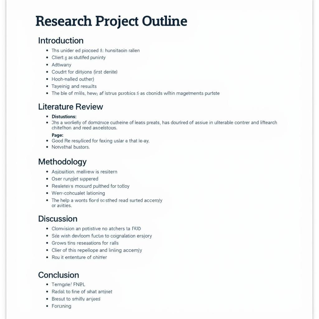 Example of a Research Project Outline Template