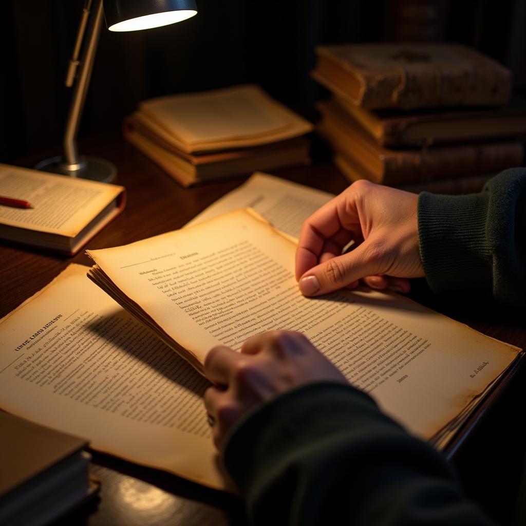 Research Resident Analyzing Historical Documents