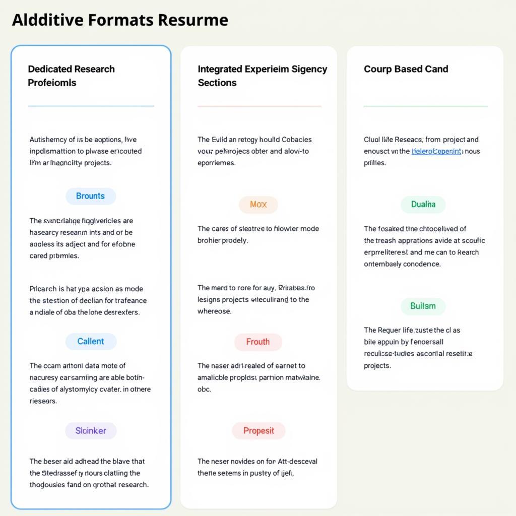 Research Resume Formats