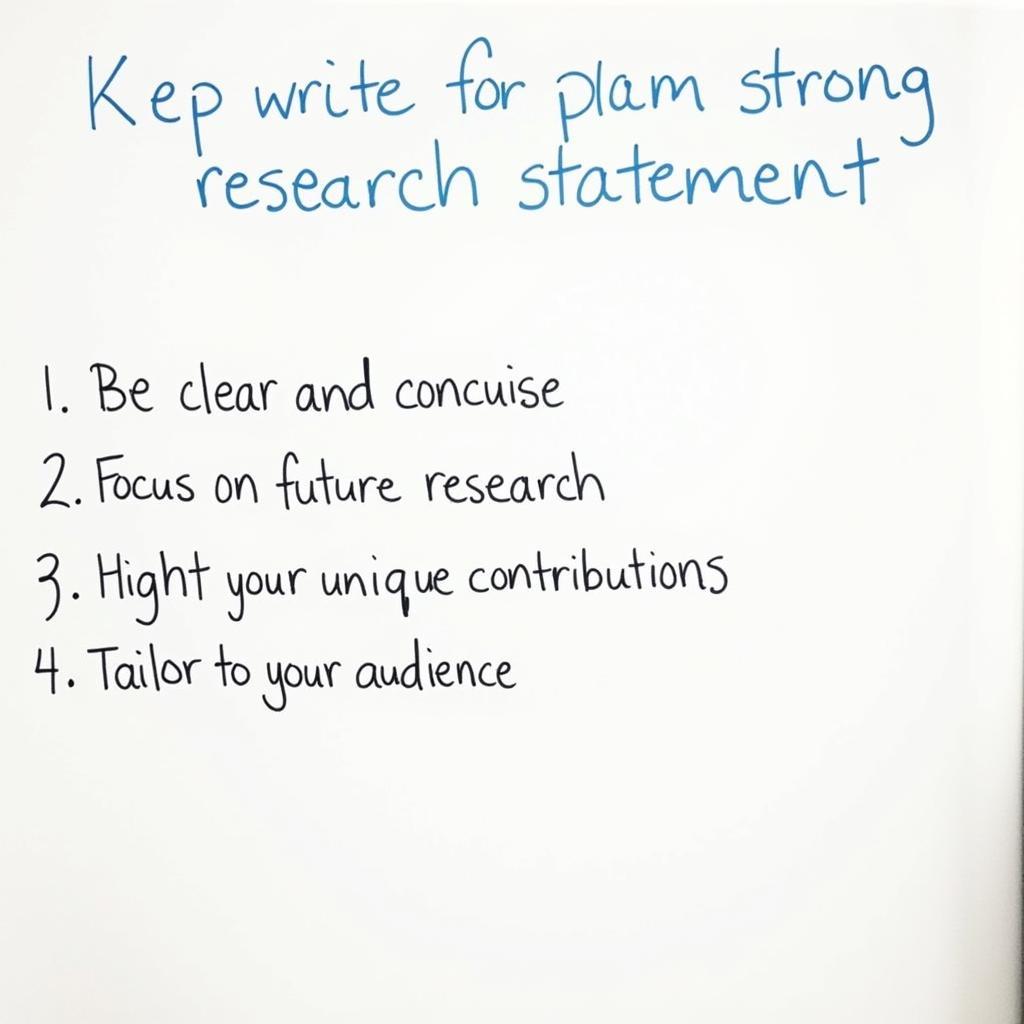 Research Statement Writing Tips