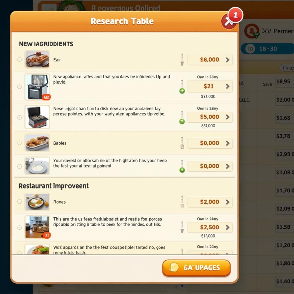 PlateUp! Research Table Interface