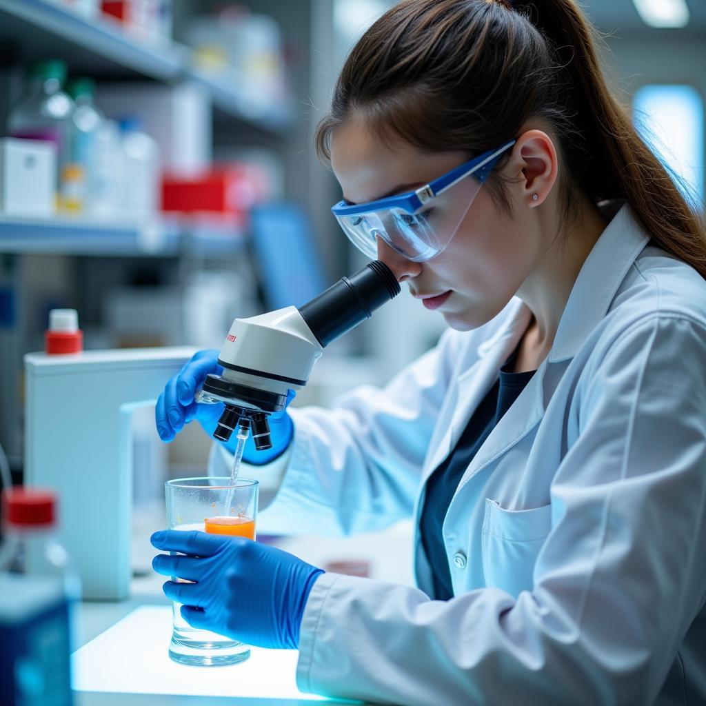 Research Technician Working in a Lab