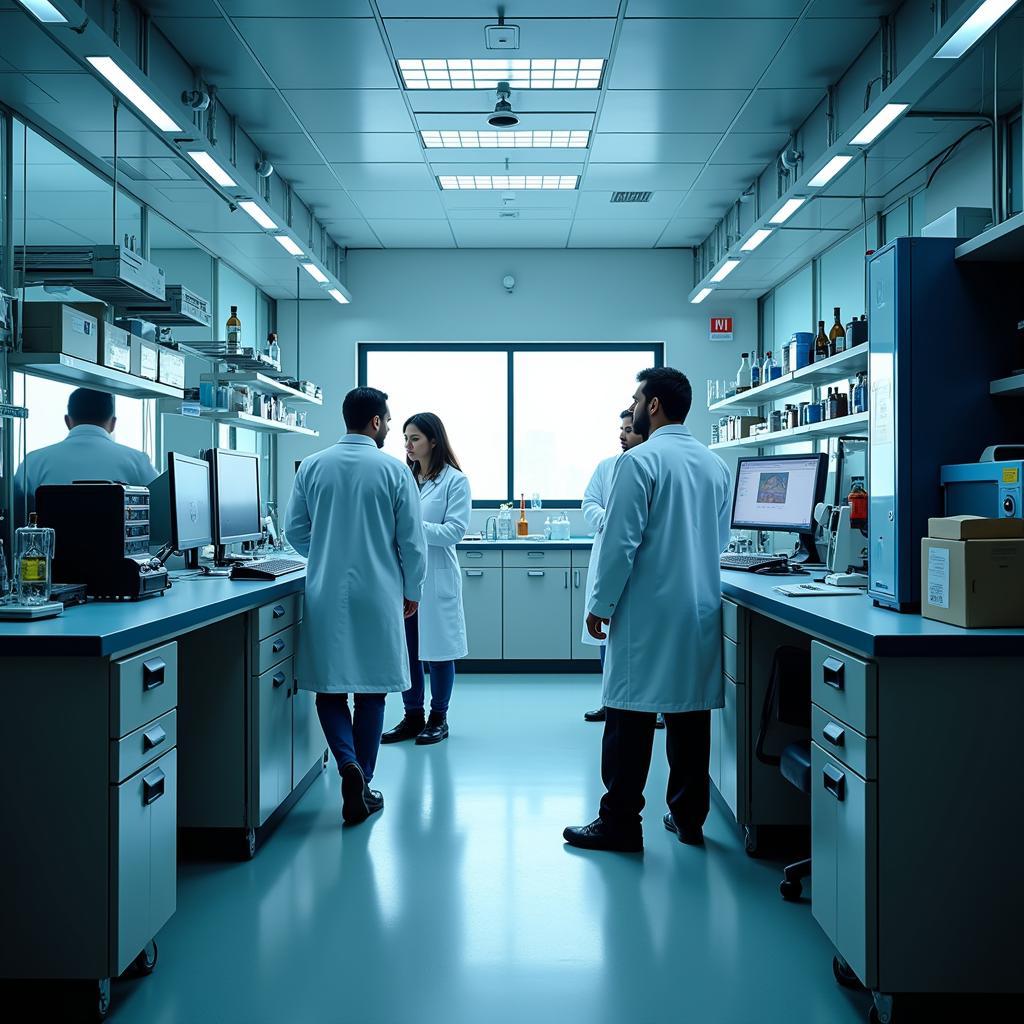 Researchers Working in a Lab at the NCRC