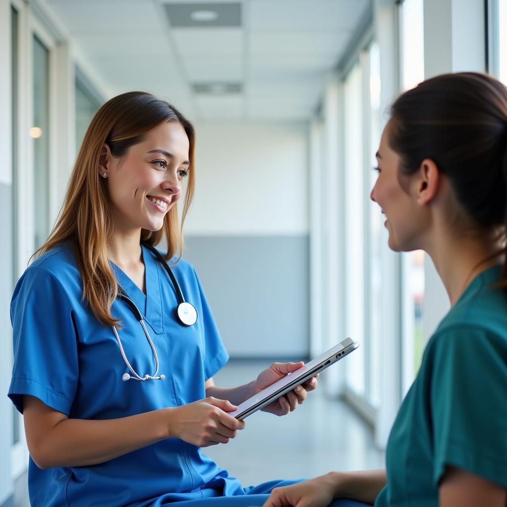 RN Researcher Collecting Patient Data