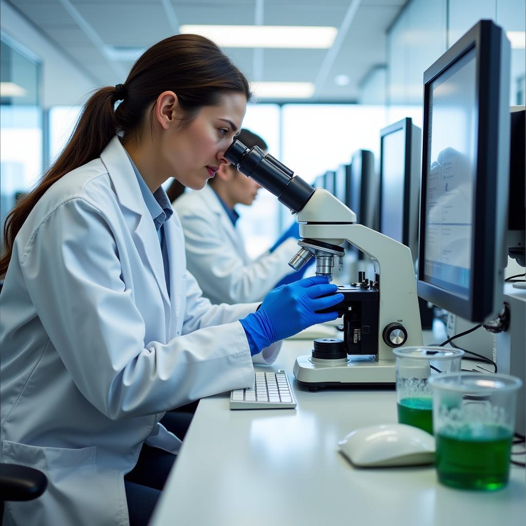 Scientists Working in a Lab at the Roberts Pediatric Research Center