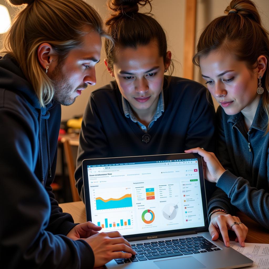 SAF Research Team Reviewing Data