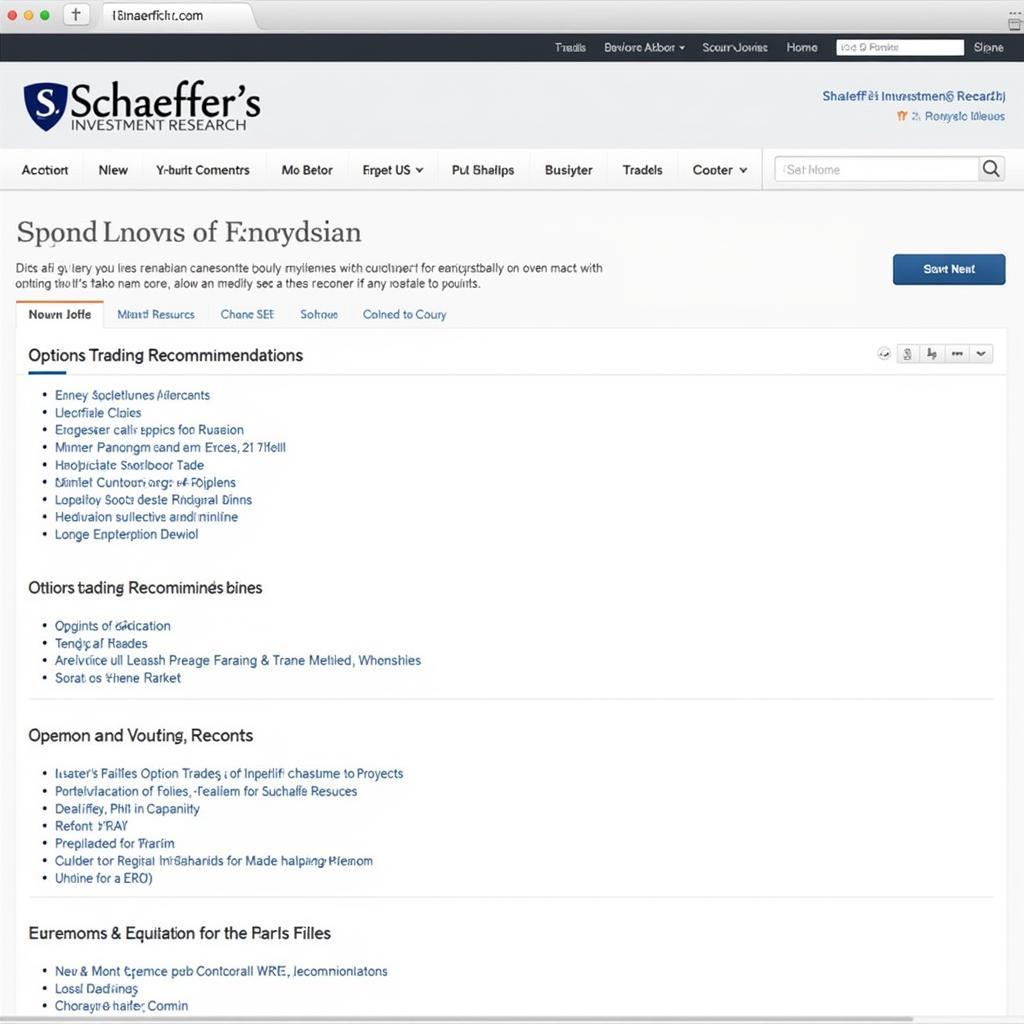 Schaeffer's Investment Research Overview