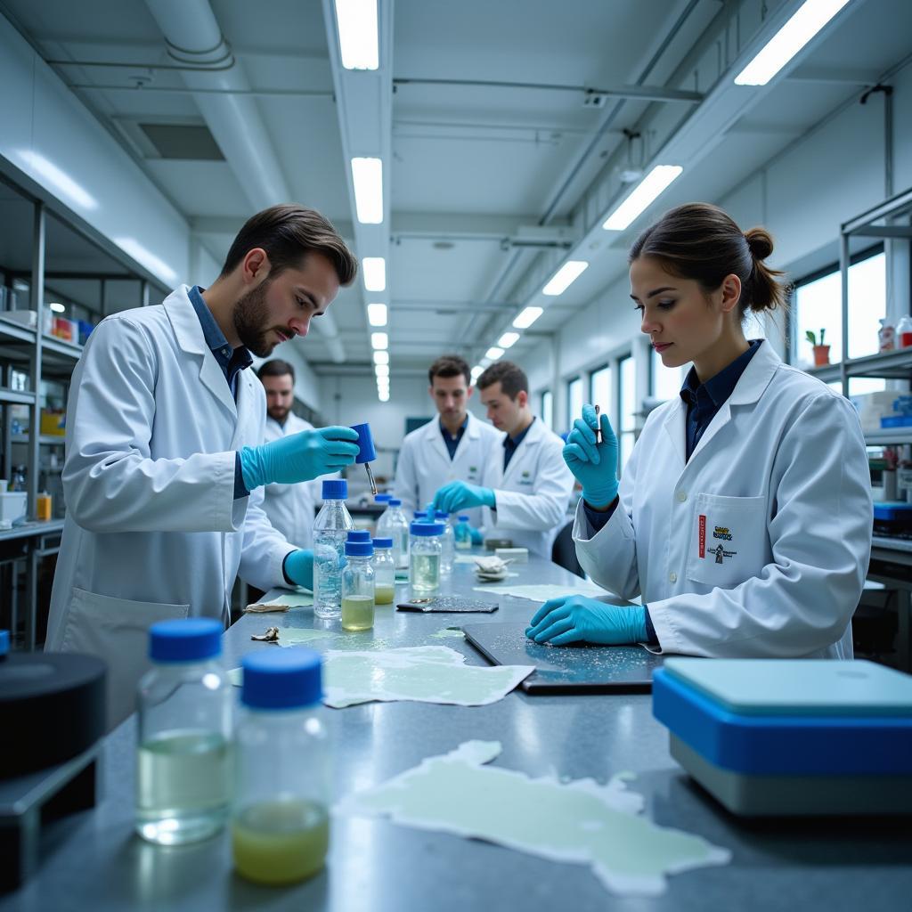 Sherwin Williams Lab Researchers Conducting Experiments