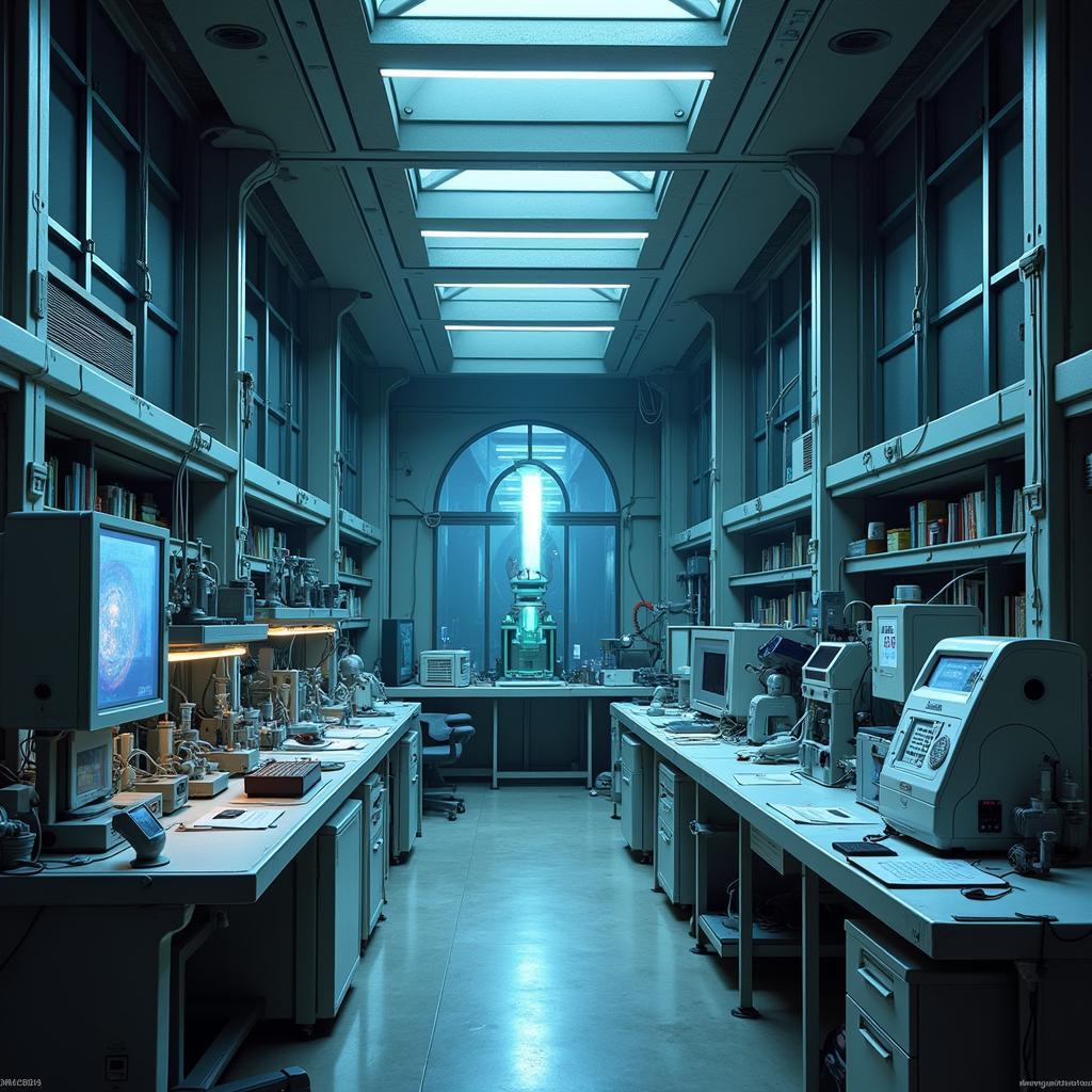 Shinigami Research Institute Laboratory showcasing advanced technology