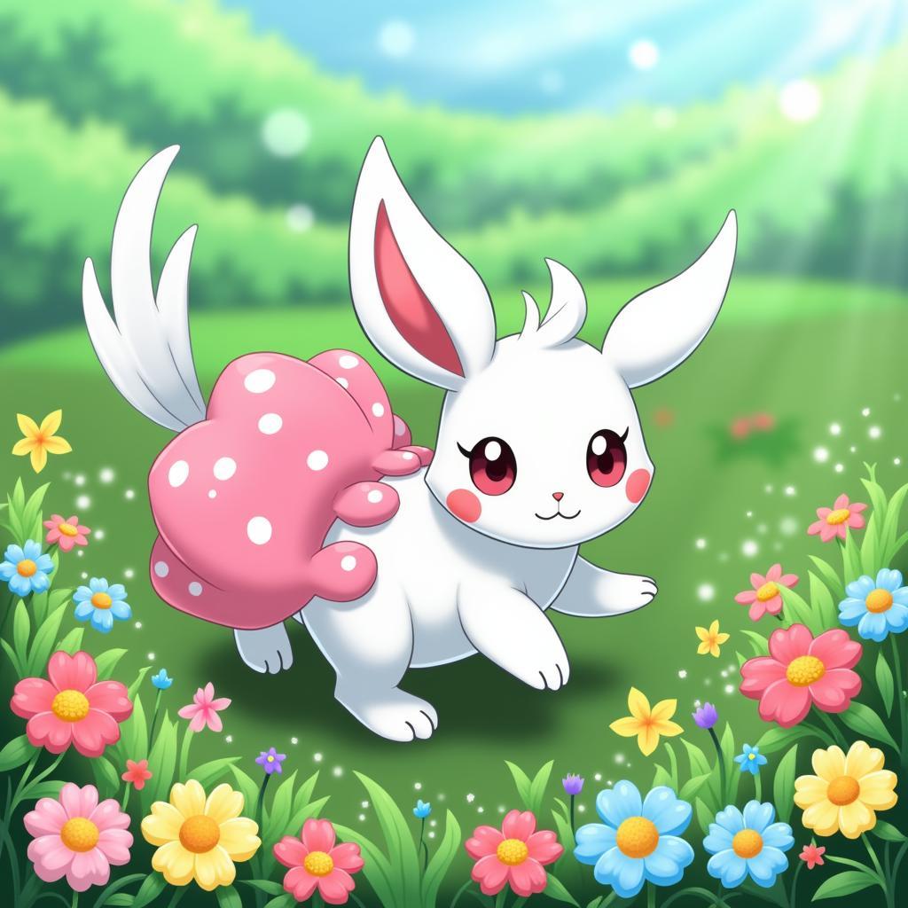 Shiny Shaymin in a Field of Flowers