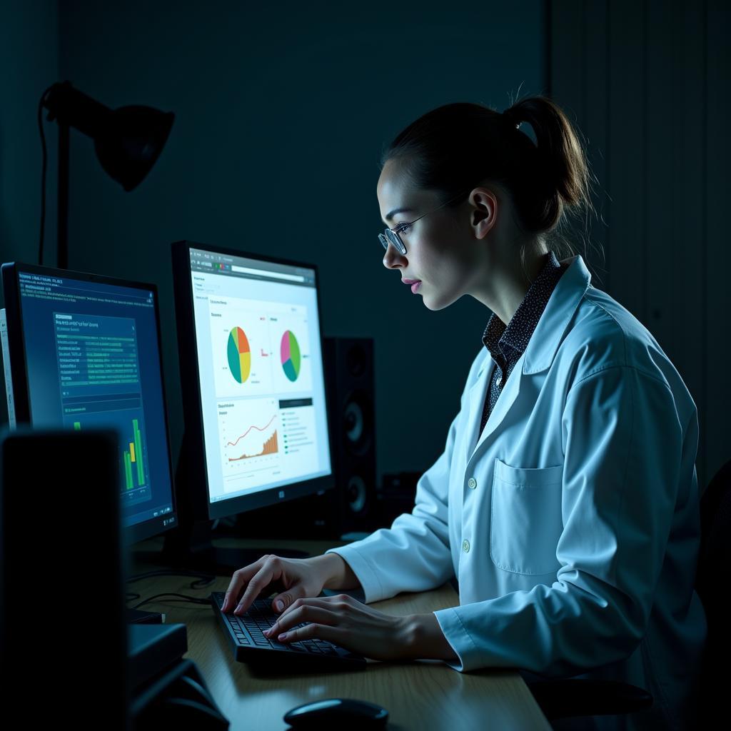 Solaris Clinical Research scientist analyzing data