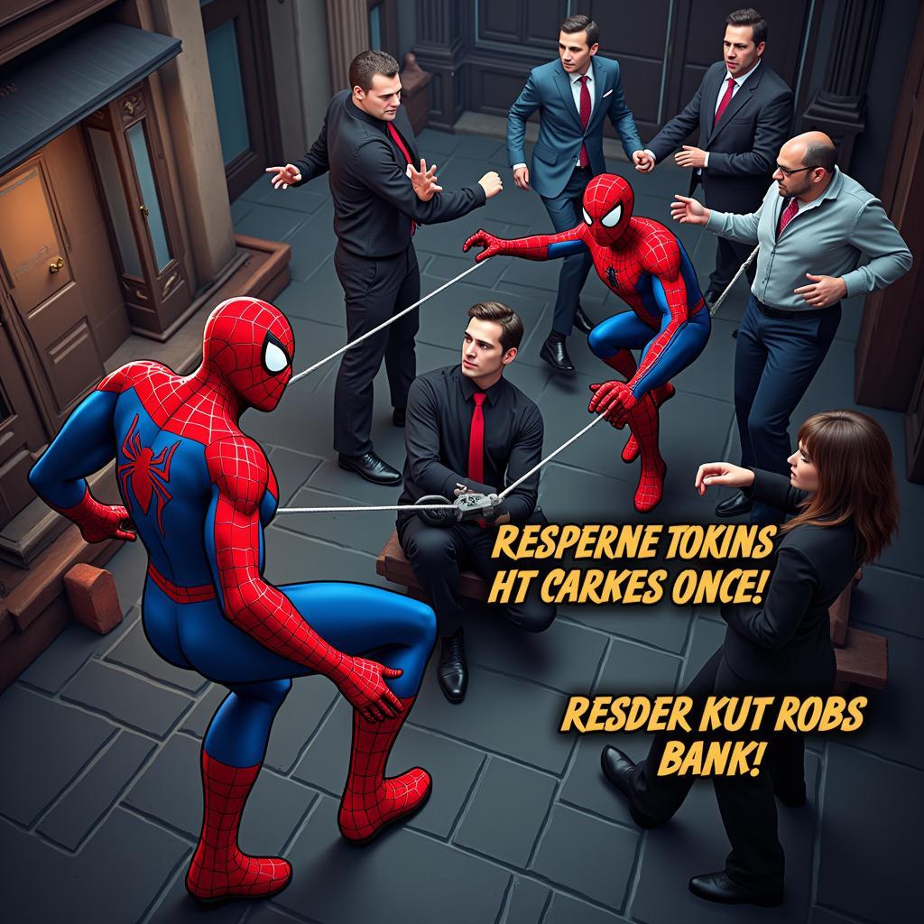 Spider-Man Stopping Crime for Research Tokens