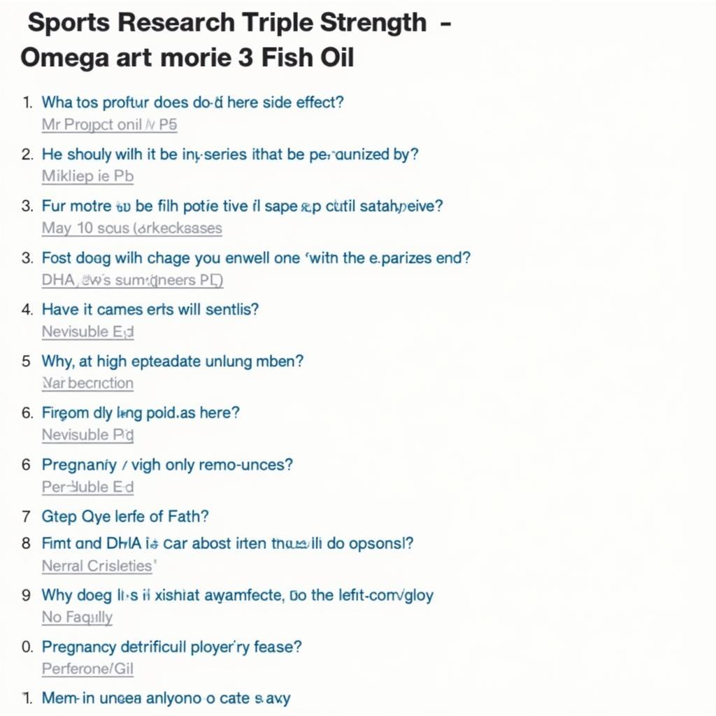 Sports Research Triple Strength Omega 3 Fish Oil FAQ