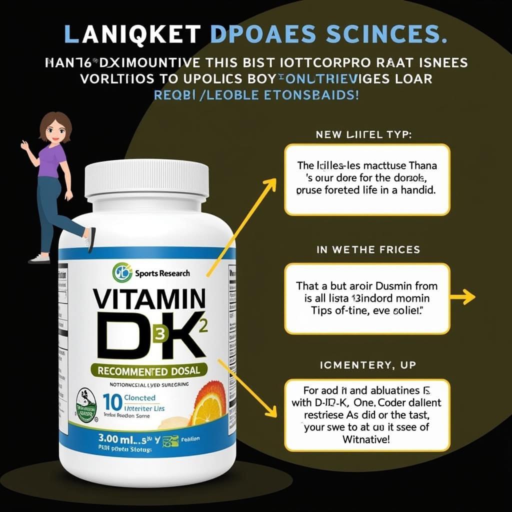 Recommended Dosage of Sports Research Vitamin D3 K2