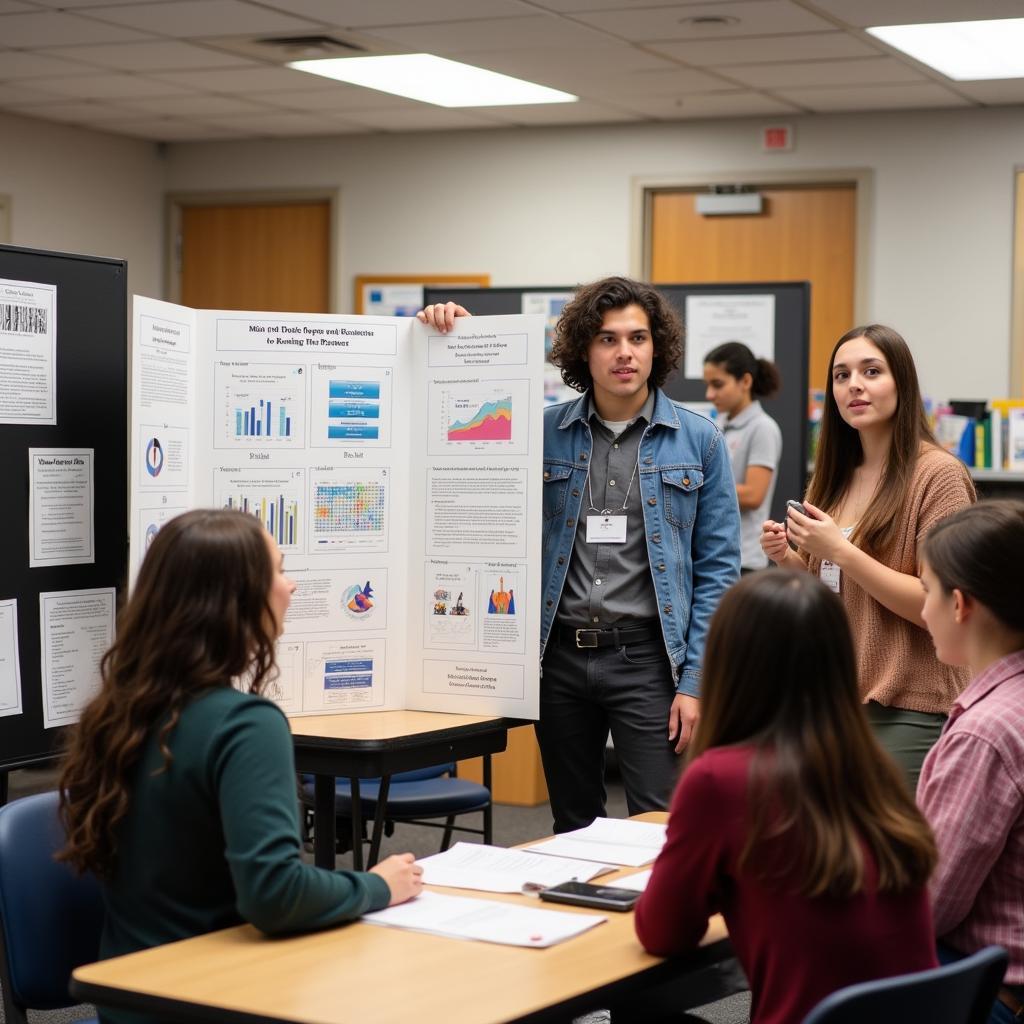 Student Presenting Stem Fair Research Project