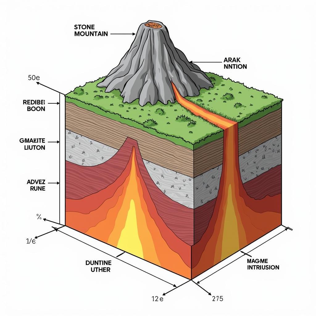 Stone Mountain Geological Formation Diagram