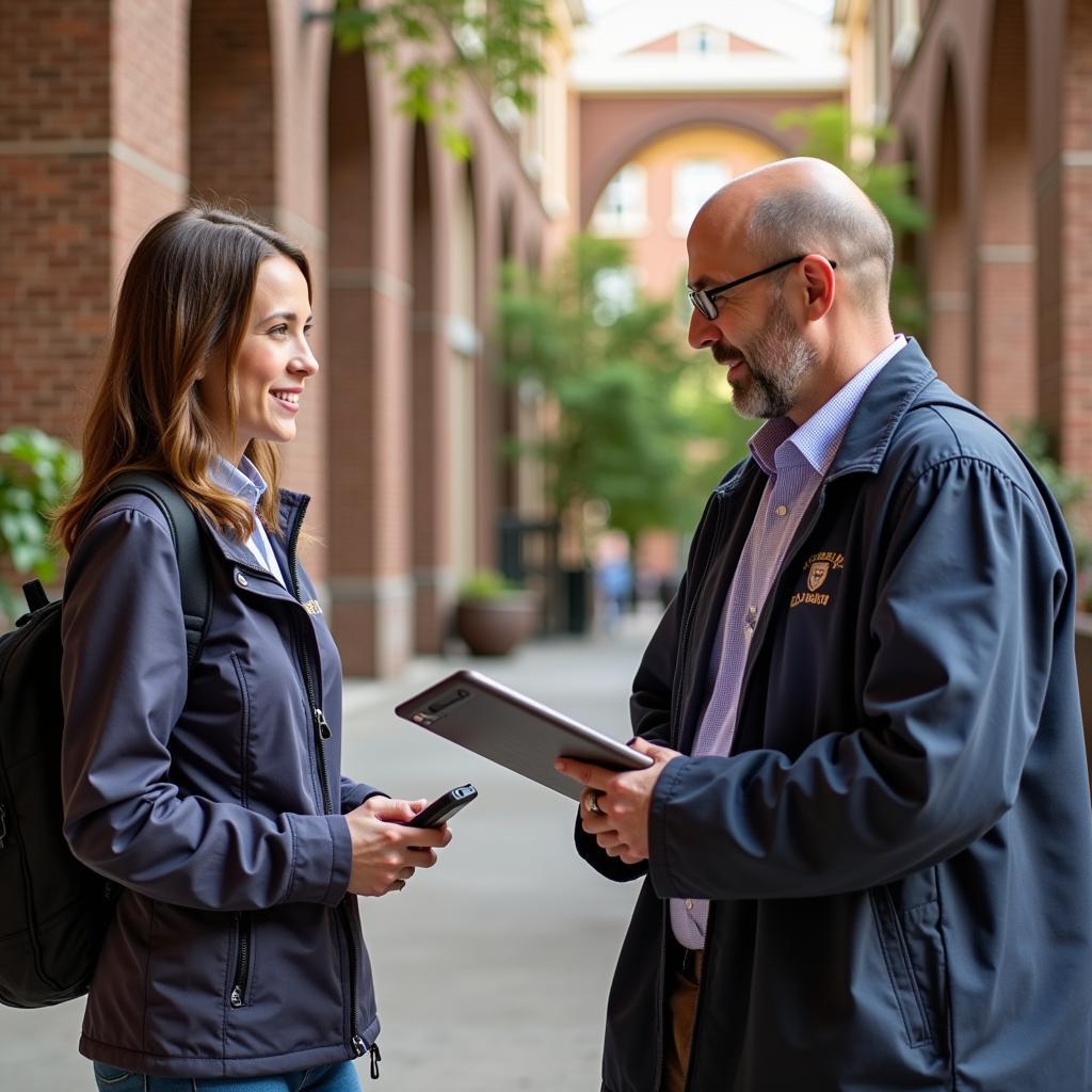 Student and Faculty Engaging in Discussion at an R1 University