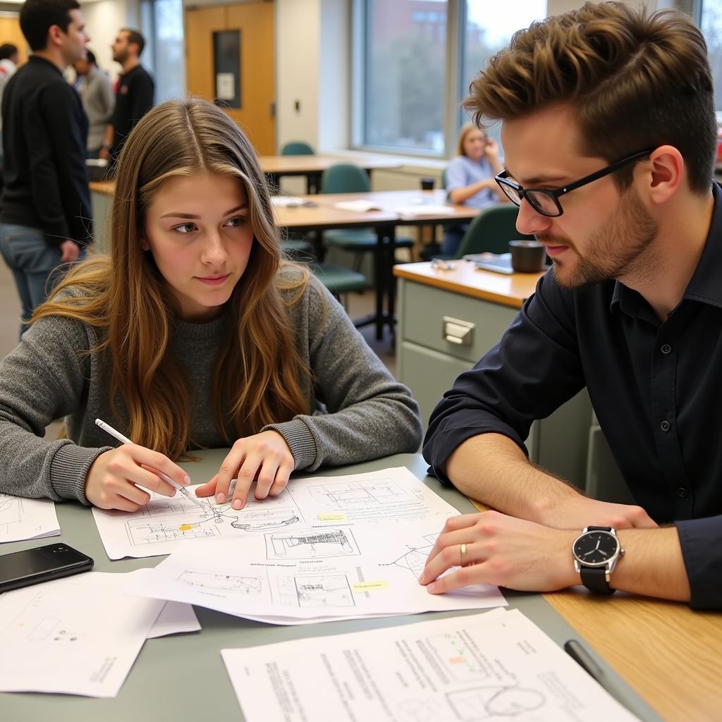 Student and Mentor Discussing Research