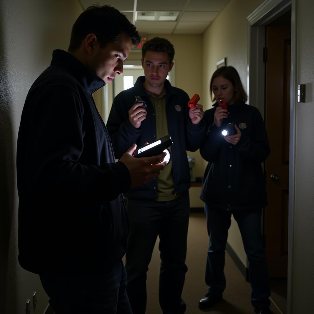 Students Conducting a Paranormal Field Investigation