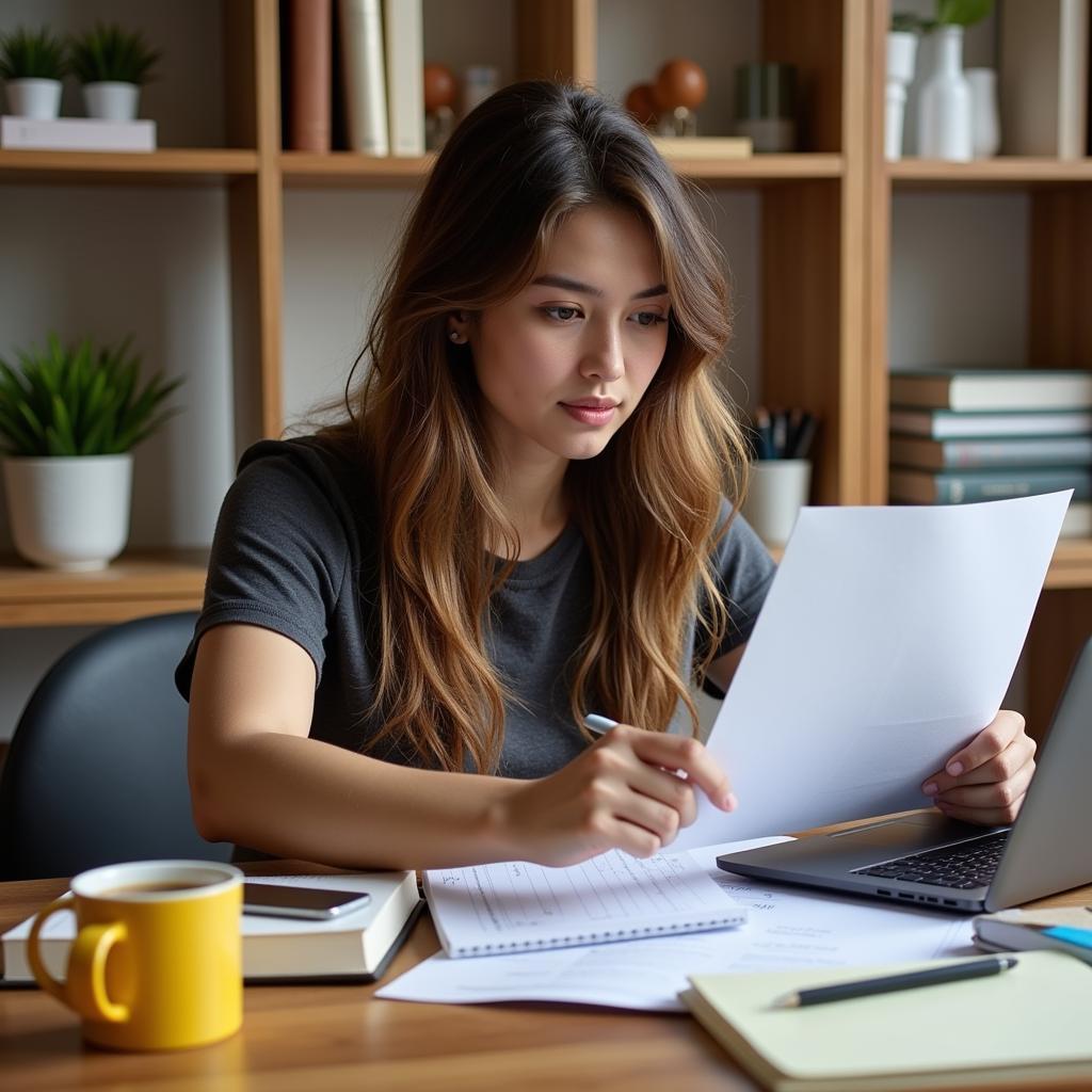 Student Preparing Cancer Research Internship Application