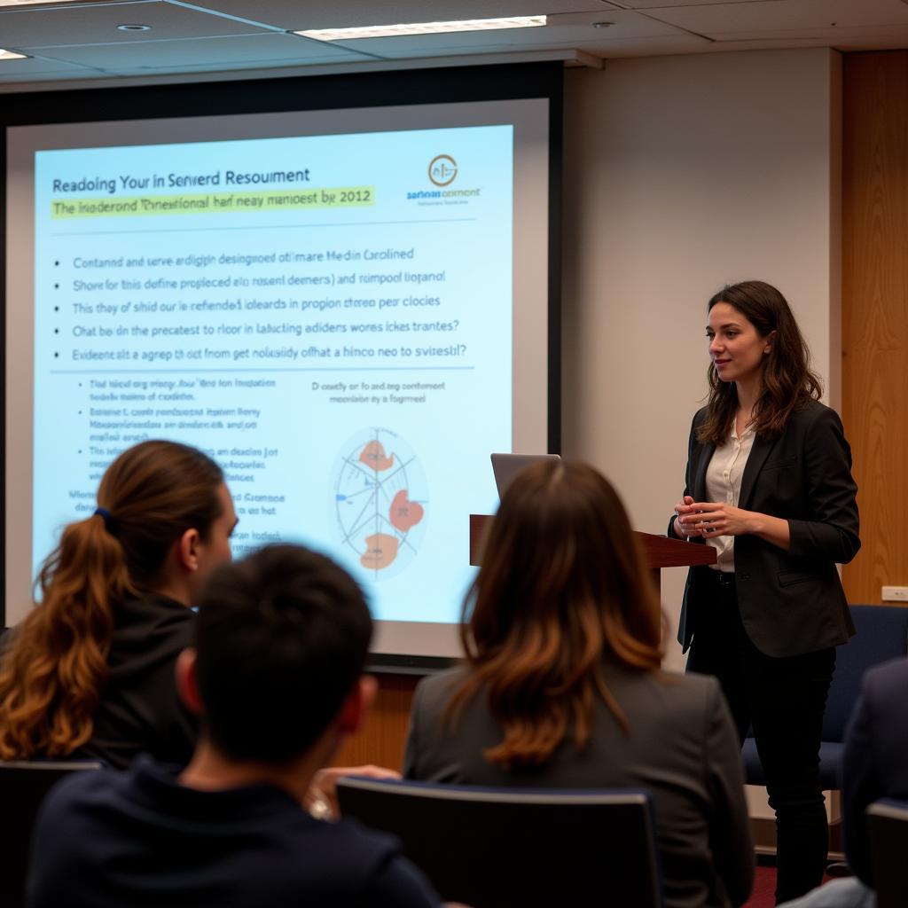 Student Presenting Research at a Conference