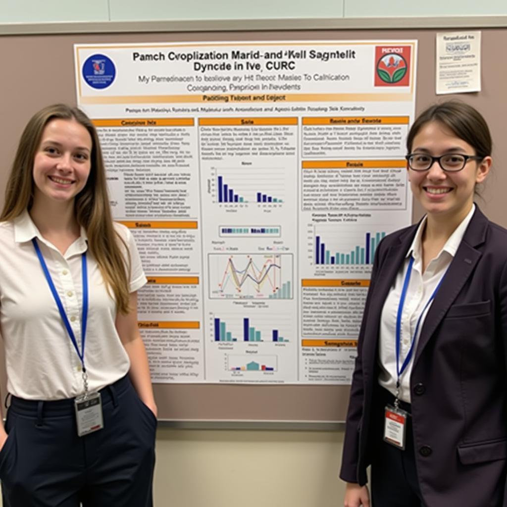 Student Presenting Research Poster at a CUR Conference