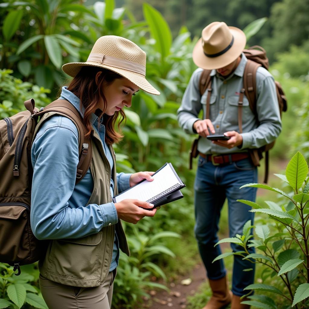 Sustainability Week field research team collecting data in the field