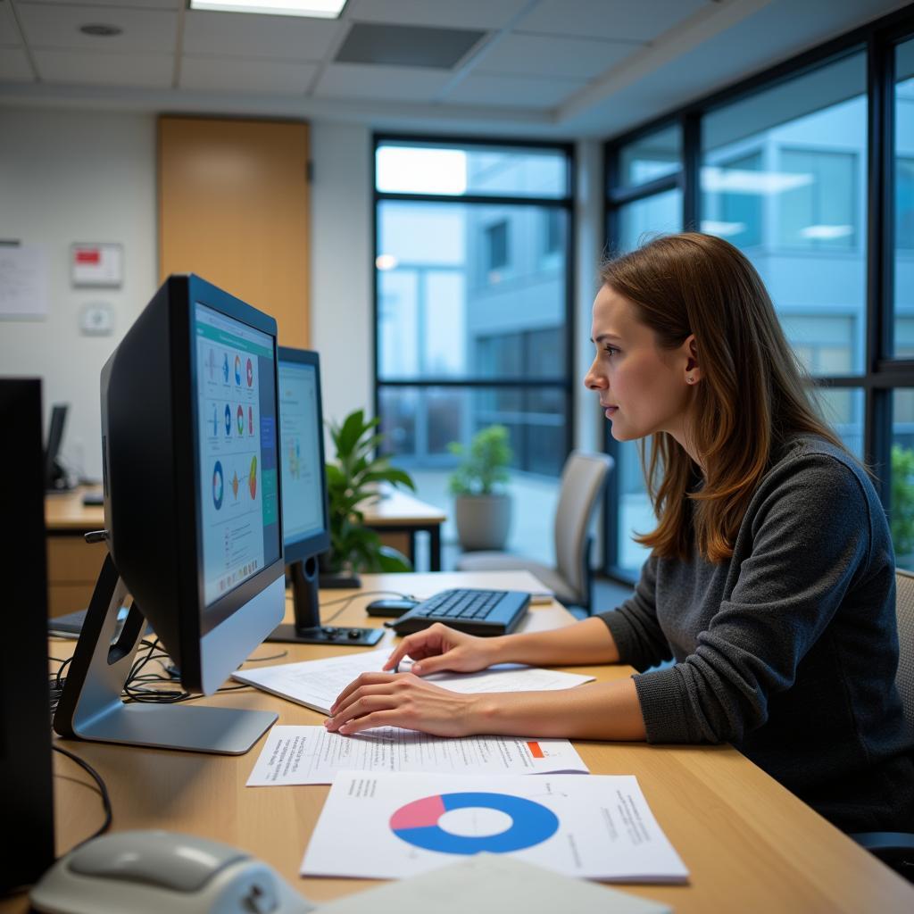 Southwest Research Institute Employee Working on a Project