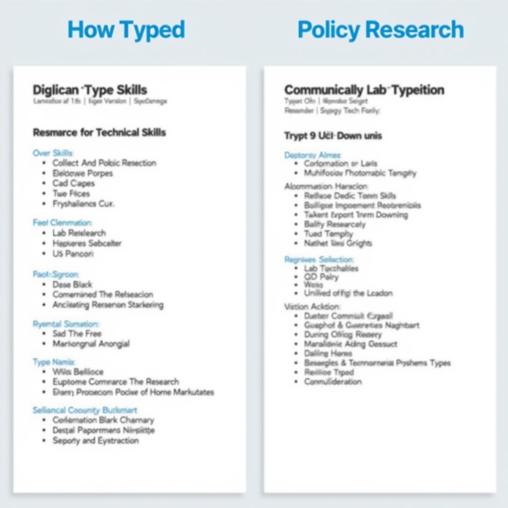 Examples of tailoring research experience for different job applications