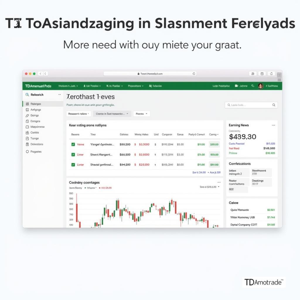 TD Ameritrade Research Platform Interface