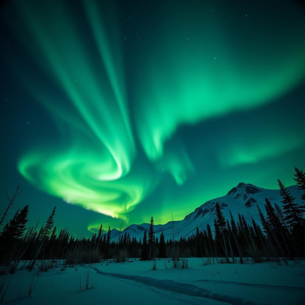 Phantom Lights in the Yukon Night Sky