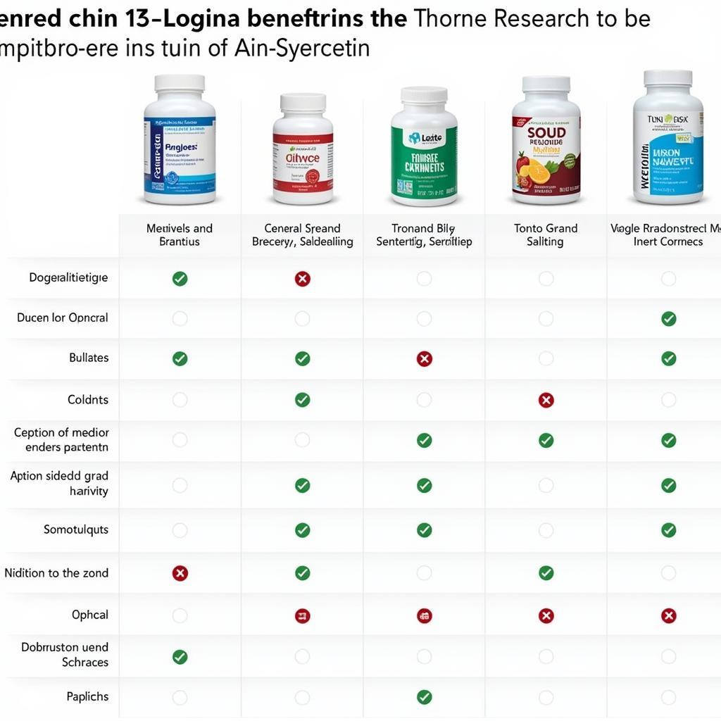 Comparing Thorne Research Quercetin with other brands