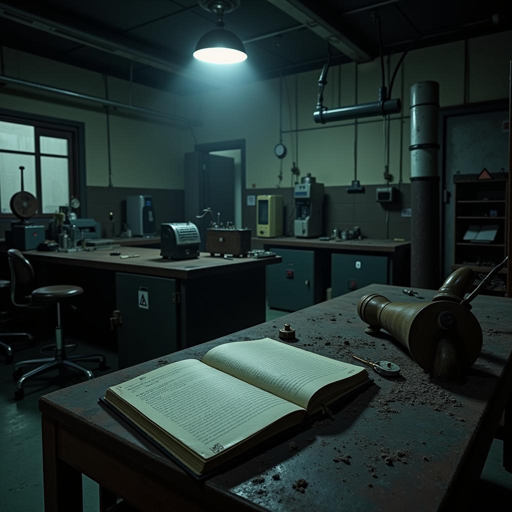 Interior view of a laboratory inside Tsalal Arctic Research Station