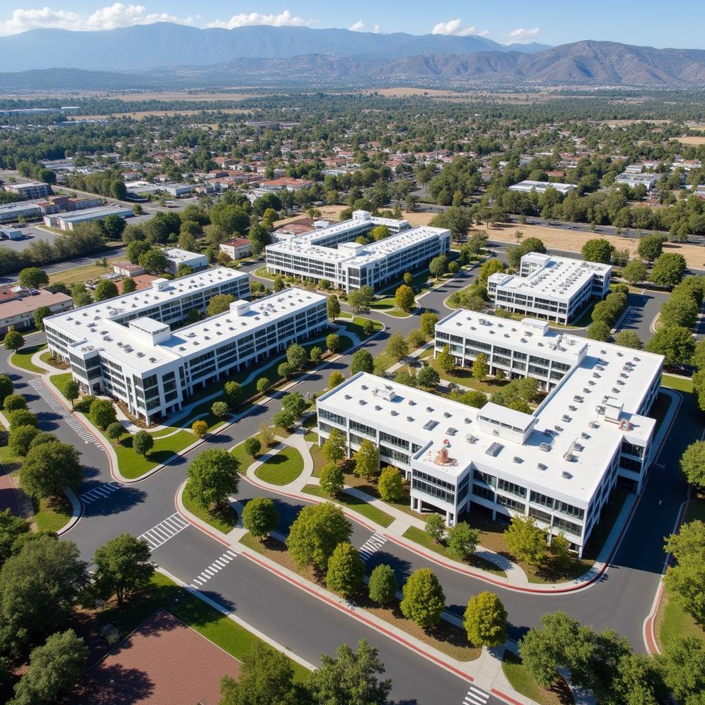 Aerial View of UCI Research Park Showing The Commons