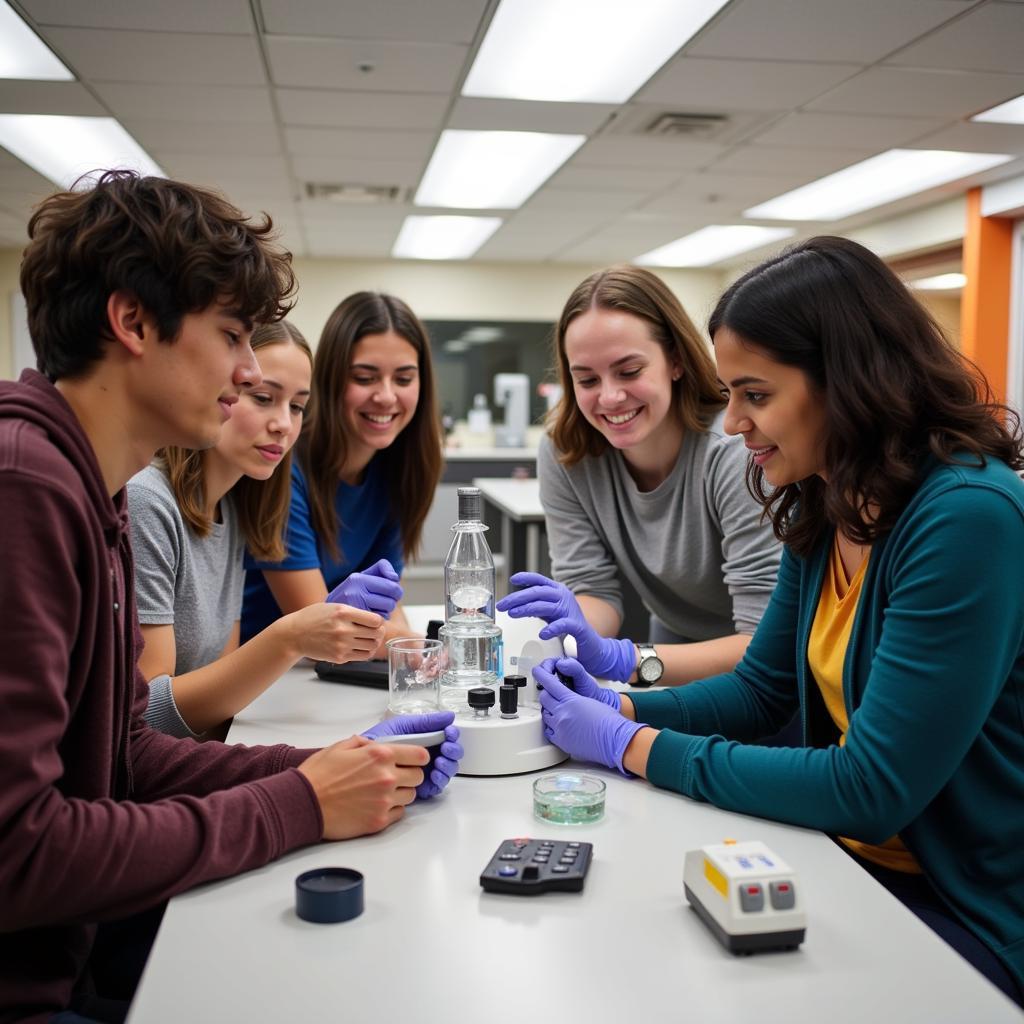 UIUC Summer Research Students in Lab