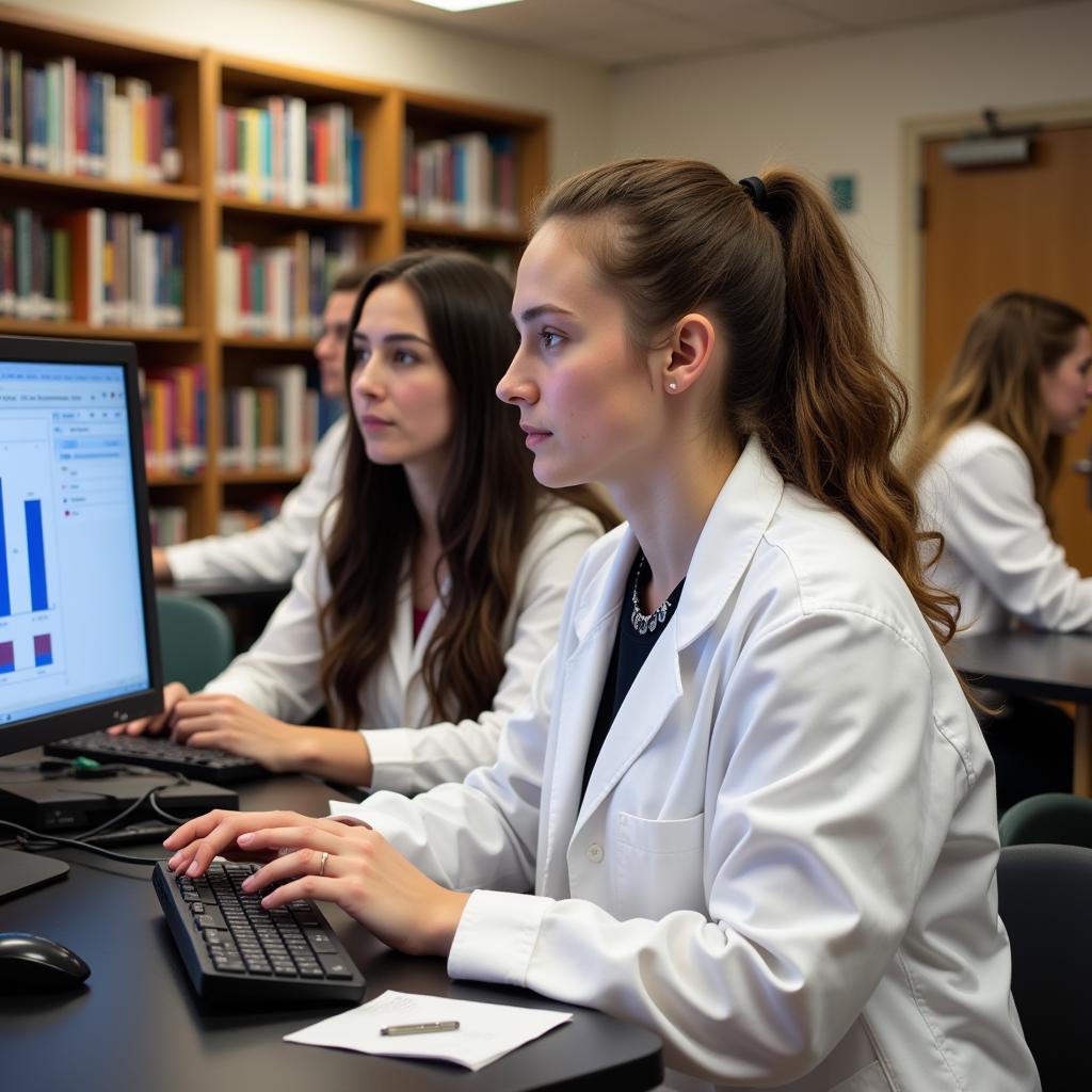 Undergraduate Psychology Student Working in a Research Lab