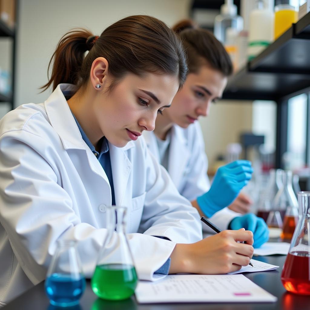 Student Conducting Experiment in an Undergraduate Research Lab