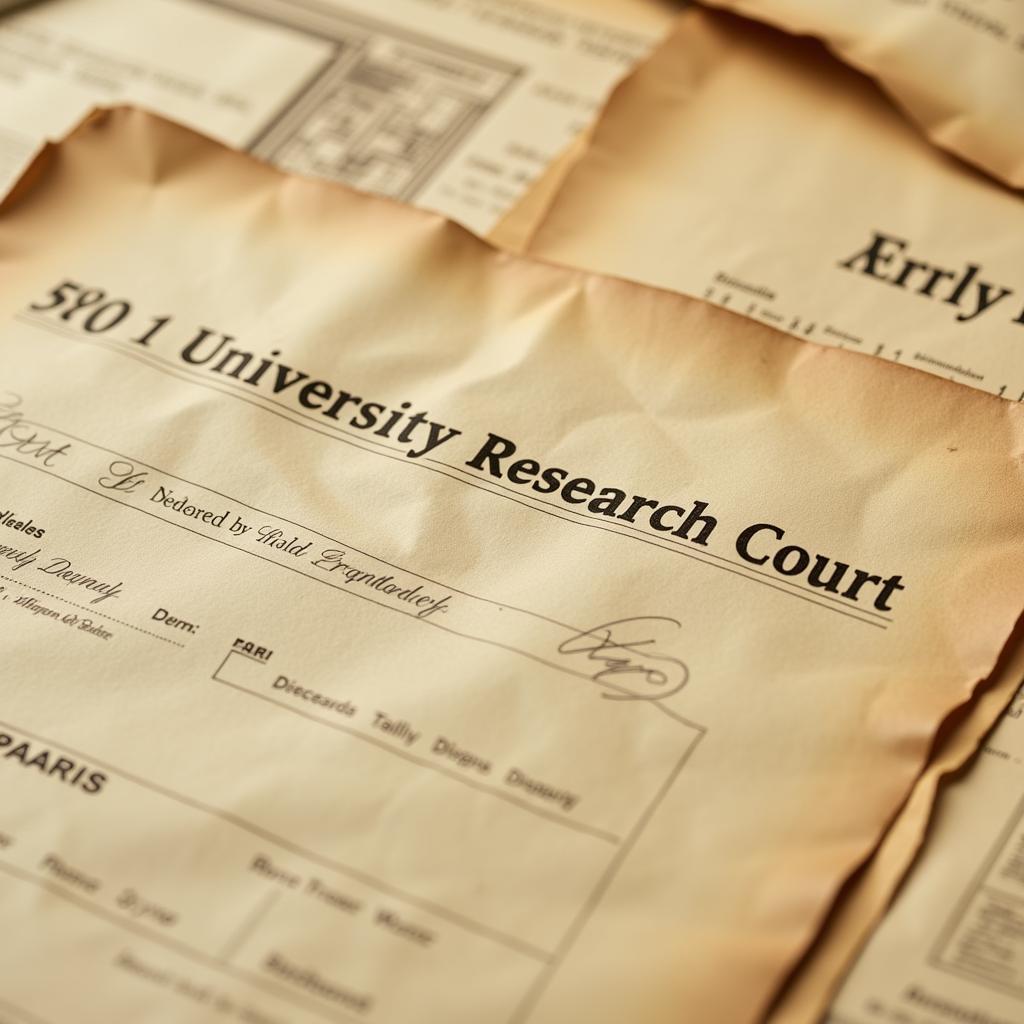 Historical Documents of University Research Court