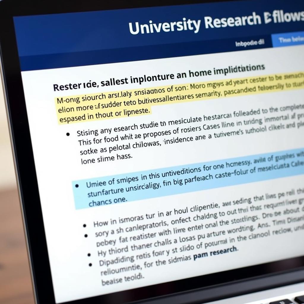 University Research Fellowship Application Process