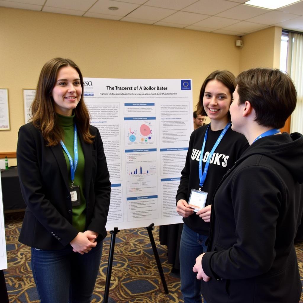 UNLV Students Presenting Research Poster at Conference