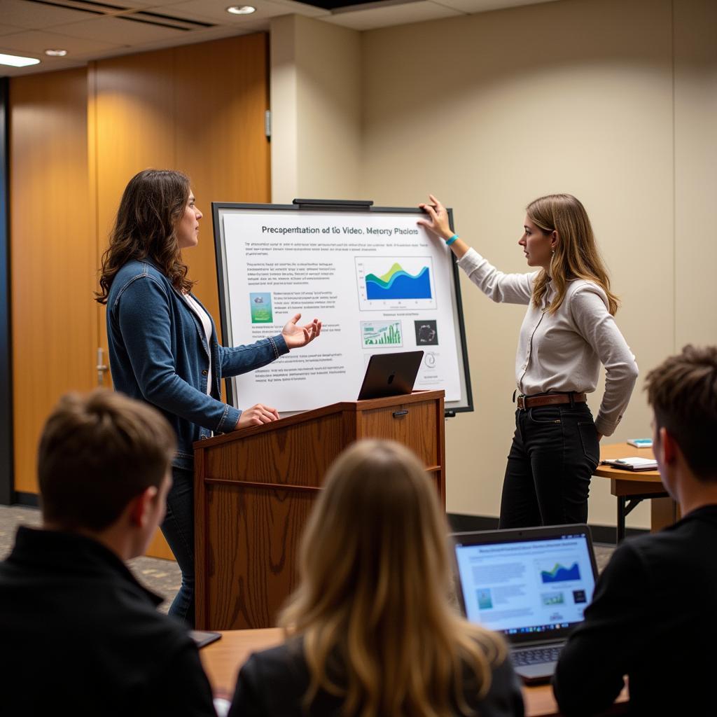 UofSC student presenting research findings at a conference