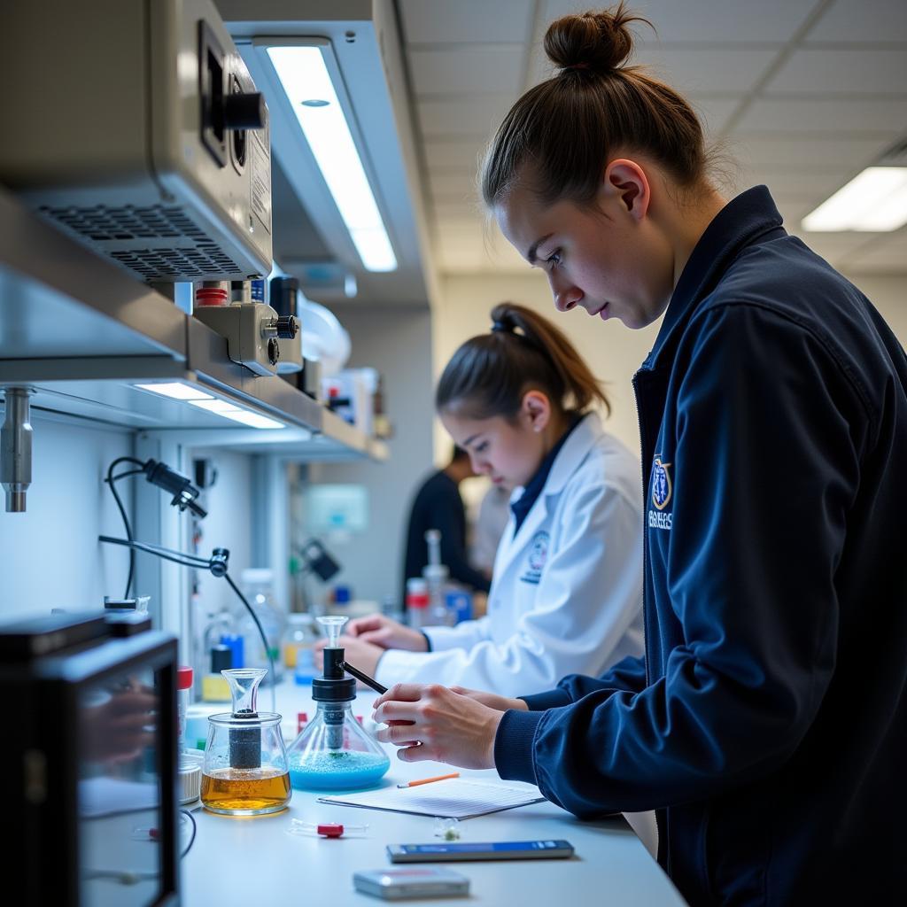 Student working in a University of Pennsylvania research lab