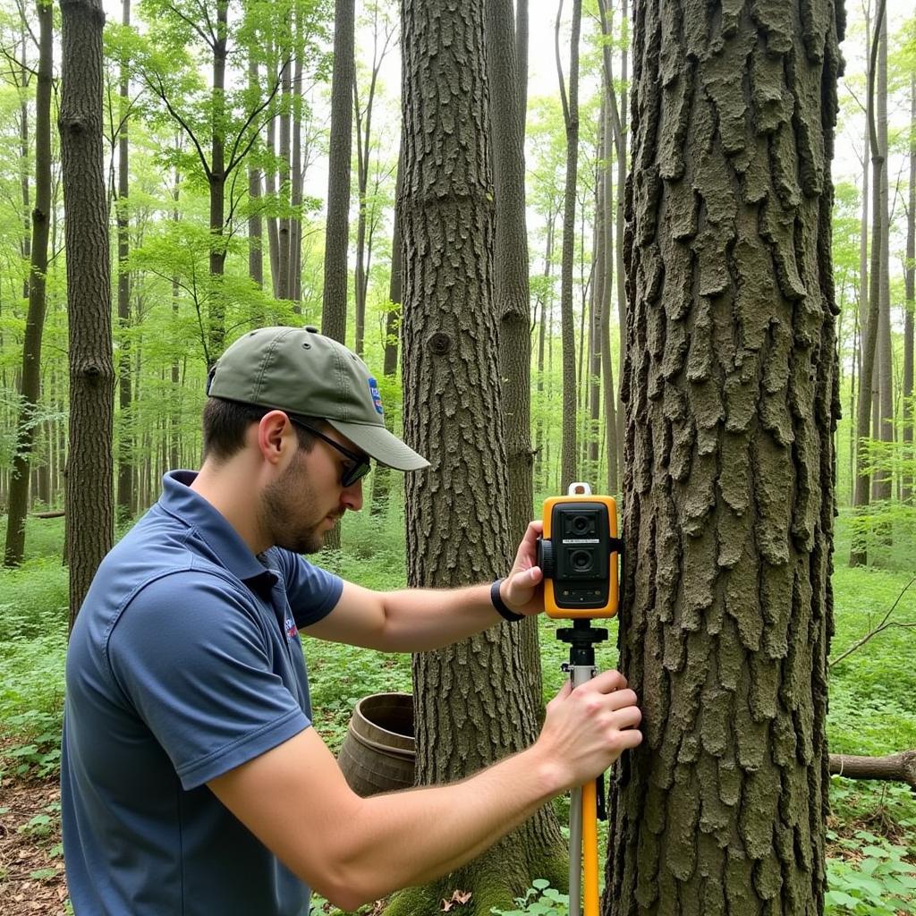 USDA Forest Service Southern Research Station Scientist Conducting Field Research