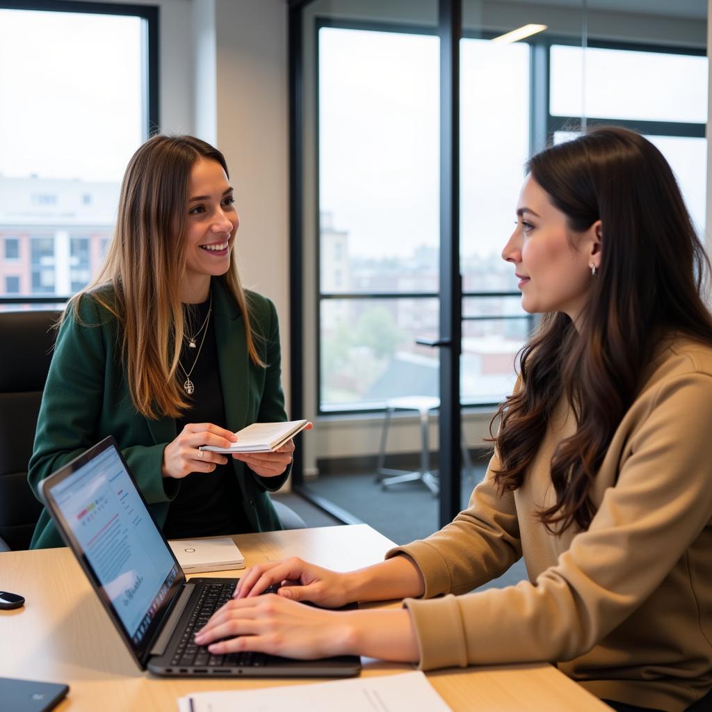 User Researcher Conducting a User Interview