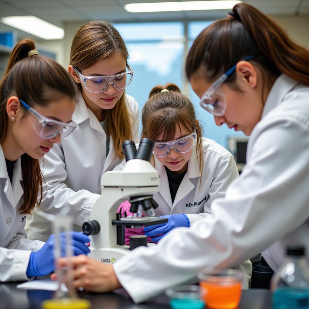 UT Austin Research Lab Students Engaging in Experiment