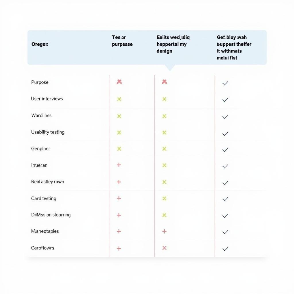 UX Research Methods Cheat Sheet Table