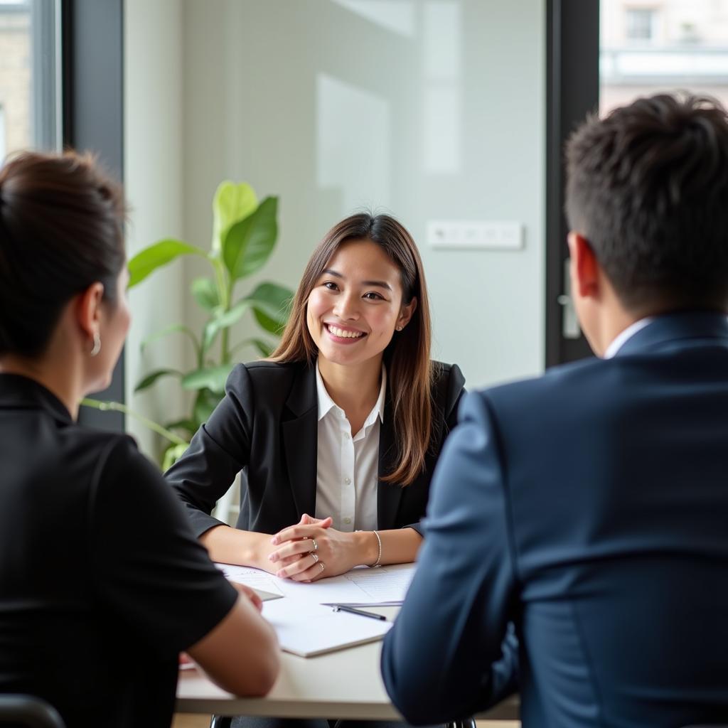 A UX research candidate asking questions during the interview.