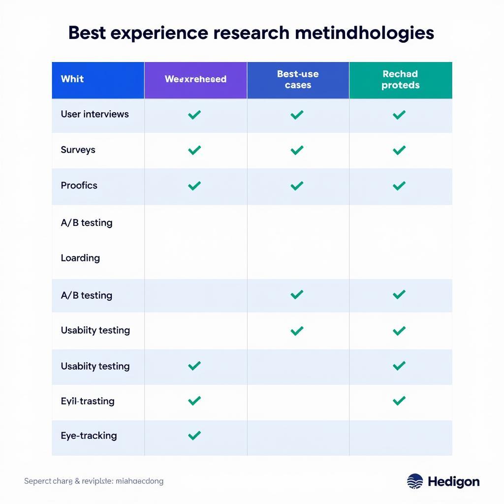 Comparison of Different UX Research Methods