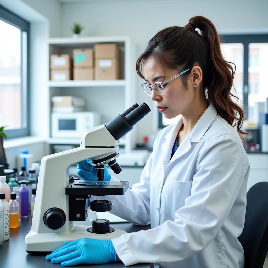 Veterinary Research Scientist at Work in the Lab