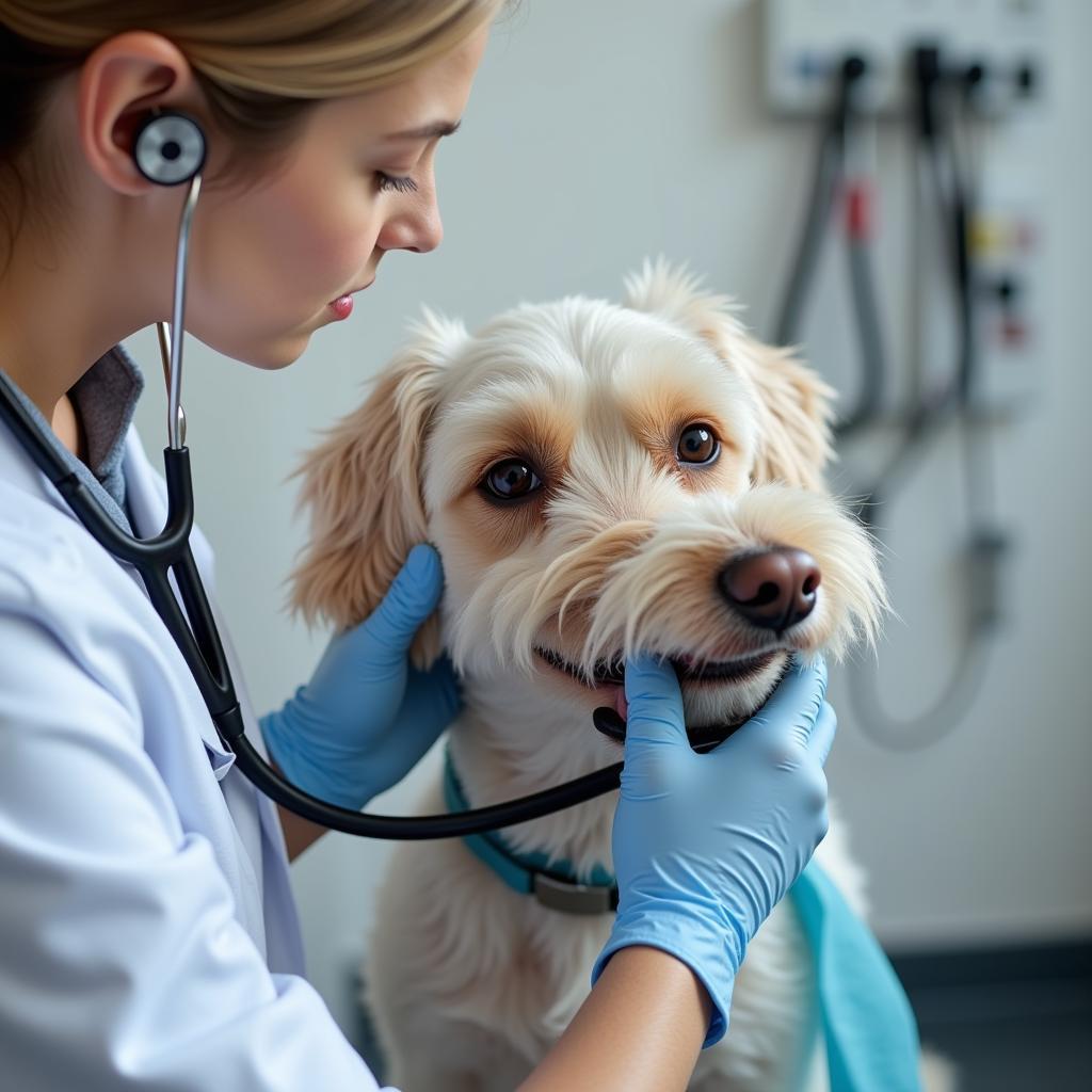 Veterinary Scientist Examining an Animal